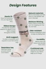 Kasdienės merino vilnos kojinės – baltos ir mėlynos