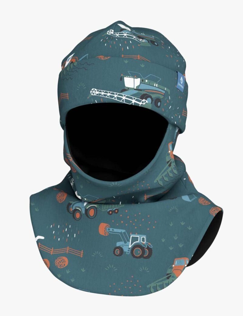 Fleece Balaklava Vaikams FERN - Traktoriai – Breden Flisinis šalmukas FERN Tractors