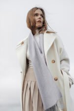 Ypač švelnios alpakos vilnos šalikas – Exclusive Fishbone