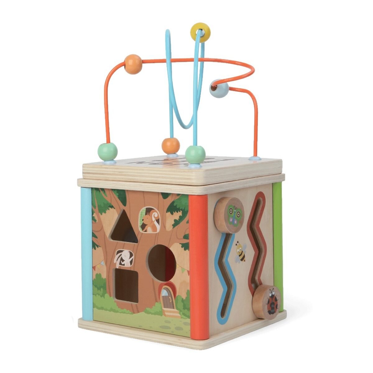 Medinis motorinių įgūdžių kubas vaikams – 15 cm